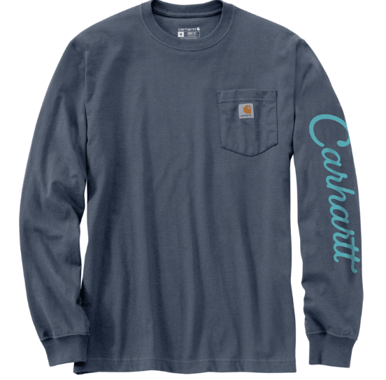 Carhartt Men's Loose Fit Heavyweight Long-Sleeve Dog Graphic T-Shirt - 107042