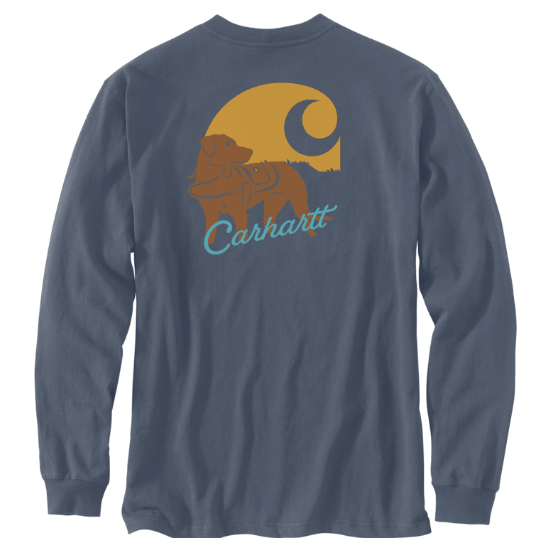 Carhartt Men's Loose Fit Heavyweight Long-Sleeve Dog Graphic T-Shirt - 107042