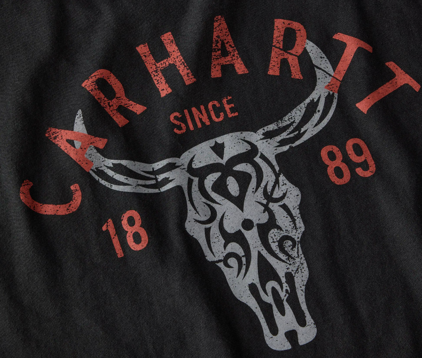Carhartt Men's Heavyweight Longhorn Graphic Long-Sleeve T-Shirt - Western Workwear Essential