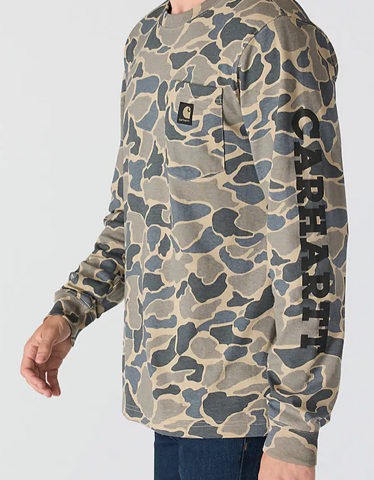 Carhartt Men's Heavyweight Long-Sleeve Camo Graphic Tee - 107043