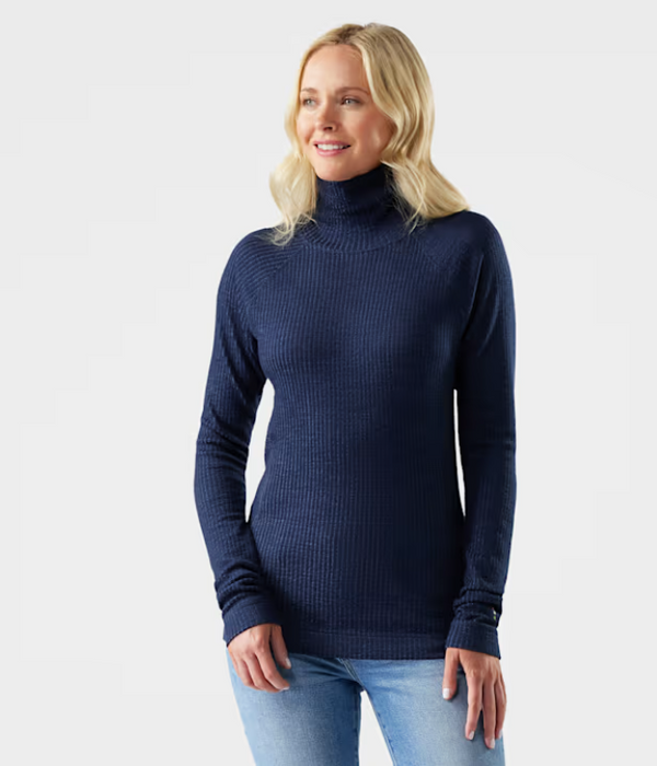 Smartwool Women's Thermal Merino Wool Rib Turtleneck - ZQ Certified