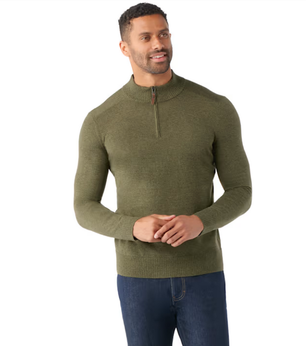 Smartwool Men's Sparwood Half Zip Sweater - Lightweight Merino Wool Blend