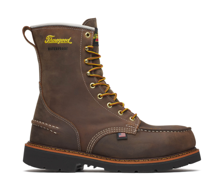 Thorogood 1957 Series Waterproof Steel Toe Work Boots - 804-3898 - 8" Crazyhorse Moc Toe - Made in USA