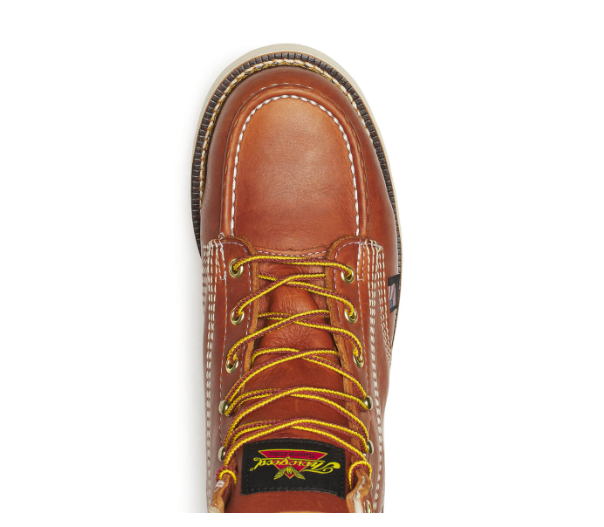 Thorogood American Heritage 6″ Tobacco Moc Toe Work Boots - MAXWear Wedge 814-4200