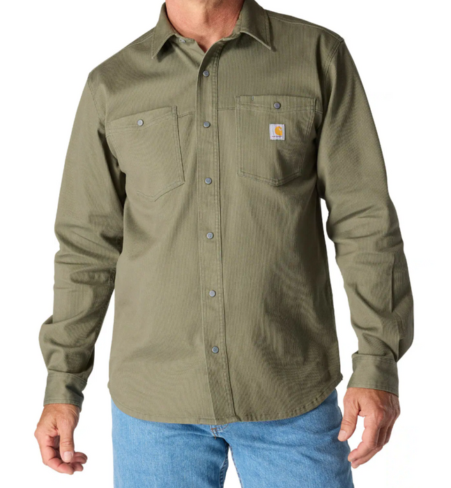 Carhartt Montana Rugged Flex Relaxed Fit Corduroy Long-Sleeve Shirt - Western Style Work Shirt - 107019