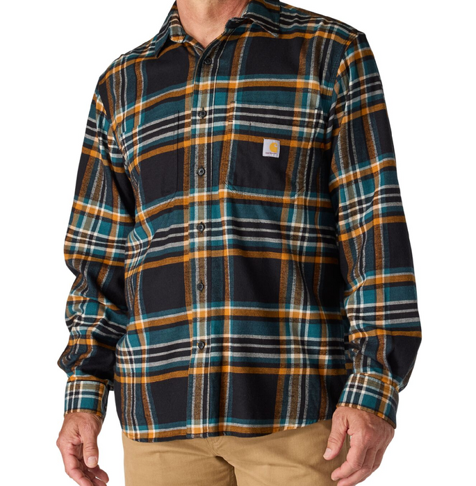 Carhartt Men's Rugged Flex Plaid Flannel Shirt Jacket - Midweight Cotton Blend - 107010