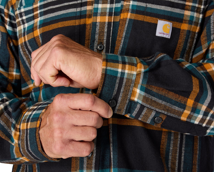 Carhartt Men's Rugged Flex Plaid Flannel Shirt Jacket - Midweight Cotton Blend - 107010