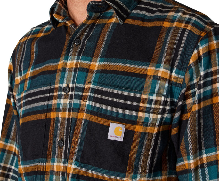 Carhartt Men's Rugged Flex Plaid Flannel Shirt Jacket - Midweight Cotton Blend - 107010