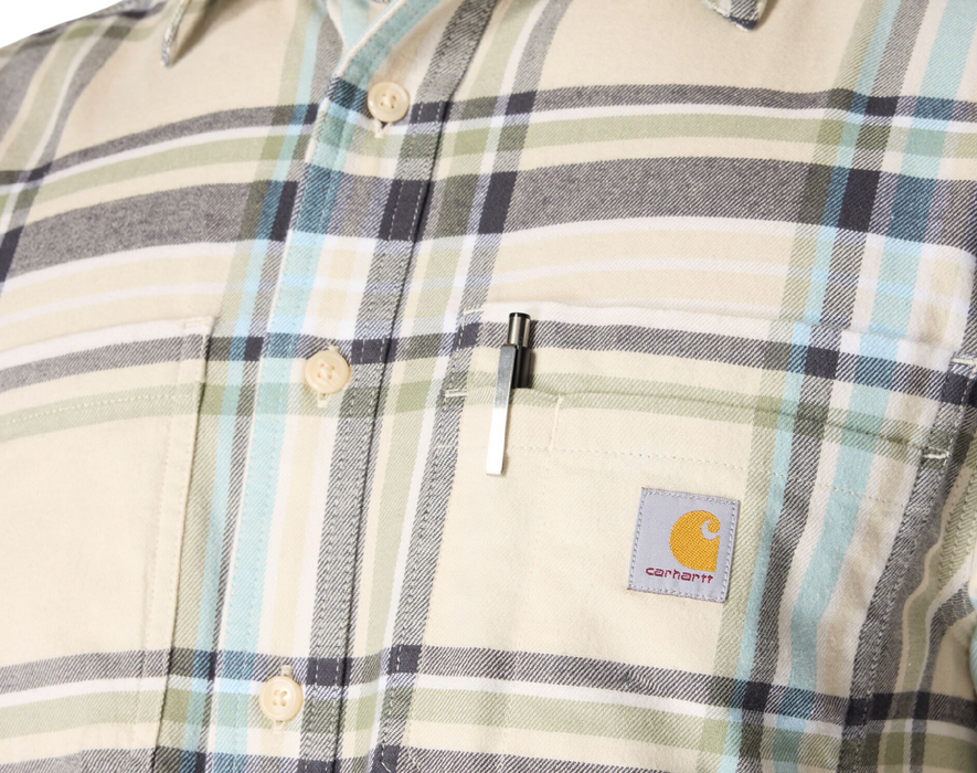 Carhartt Men's Rugged Flex Plaid Flannel Shirt Jacket - Midweight Cotton Blend - 107010