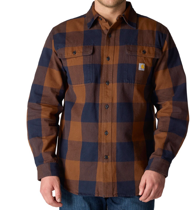 Carhartt Men's Loose Fit Heavyweight Cotton Flannel Long-Sleeve Plaid Shirt - Style 107013