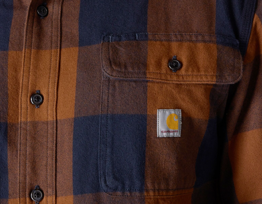 Carhartt Men's Loose Fit Heavyweight Cotton Flannel Long-Sleeve Plaid Shirt - Style 107013