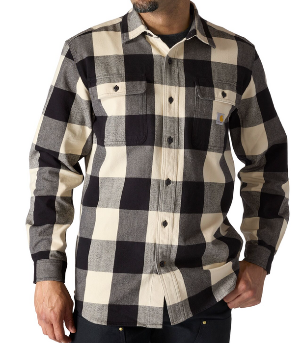 Carhartt Men's Loose Fit Heavyweight Cotton Flannel Long-Sleeve Plaid Shirt - Style 107013