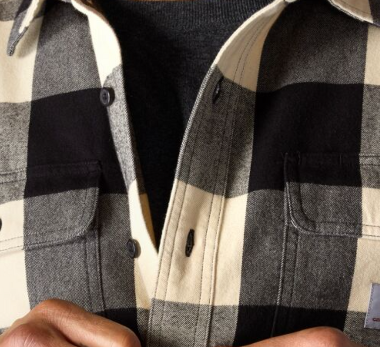 Carhartt Men's Loose Fit Heavyweight Cotton Flannel Long-Sleeve Plaid Shirt - Style 107013