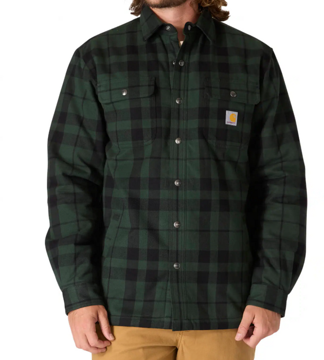 Carhartt Men's Relaxed Fit Flannel Sherpa-Lined Shirt Jacket - Style 107017