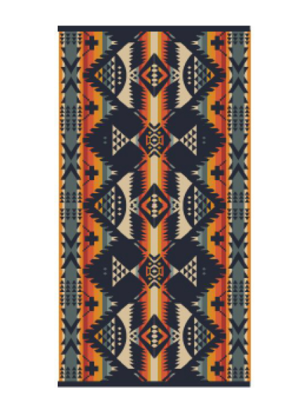 Pendleton Oversized Jacquard Spa Towel - Luxury Cotton Beach & Bath Towel 40x70