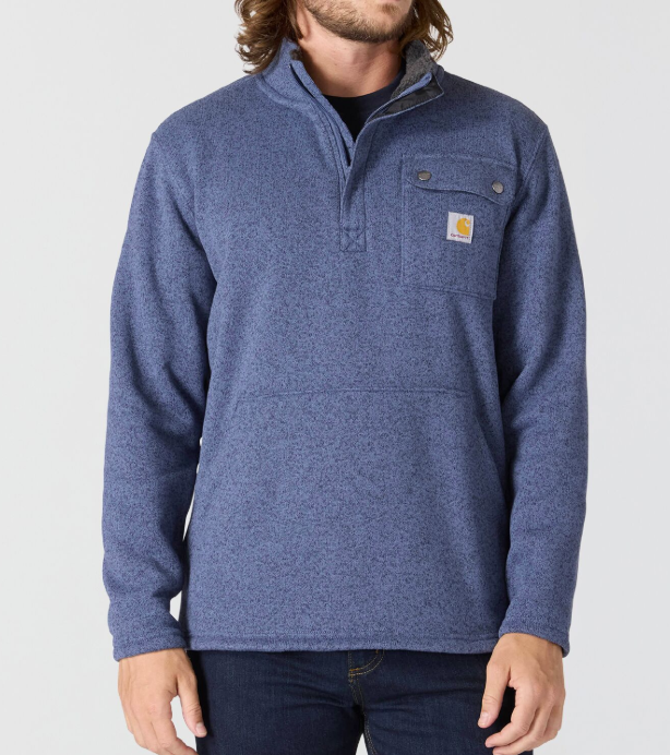 Carhartt Men's Relaxed Fit Midweight Quarter-Zip Fleece Sweater - Sherpa Lined Collar 106378