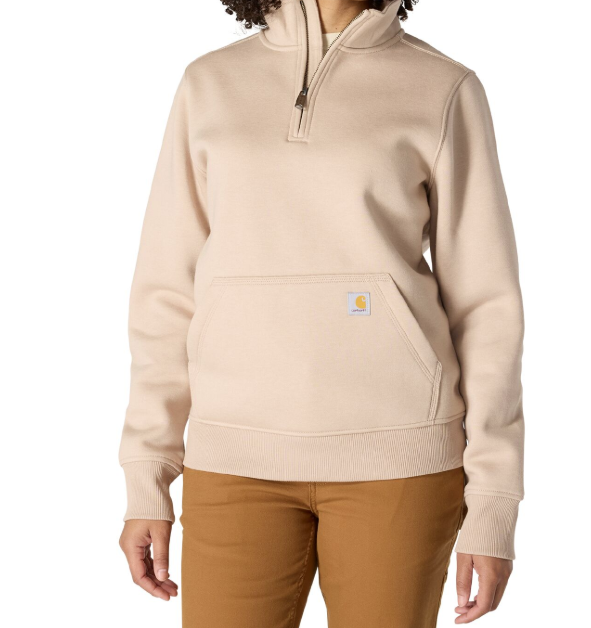 Women's Relaxed Fit Midweight Quarter-Zip Mock-Neck Sweatshirt - Style #105295