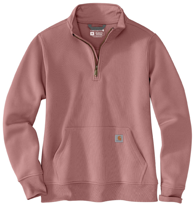 Women's Relaxed Fit Midweight Quarter-Zip Mock-Neck Sweatshirt - Style #105295