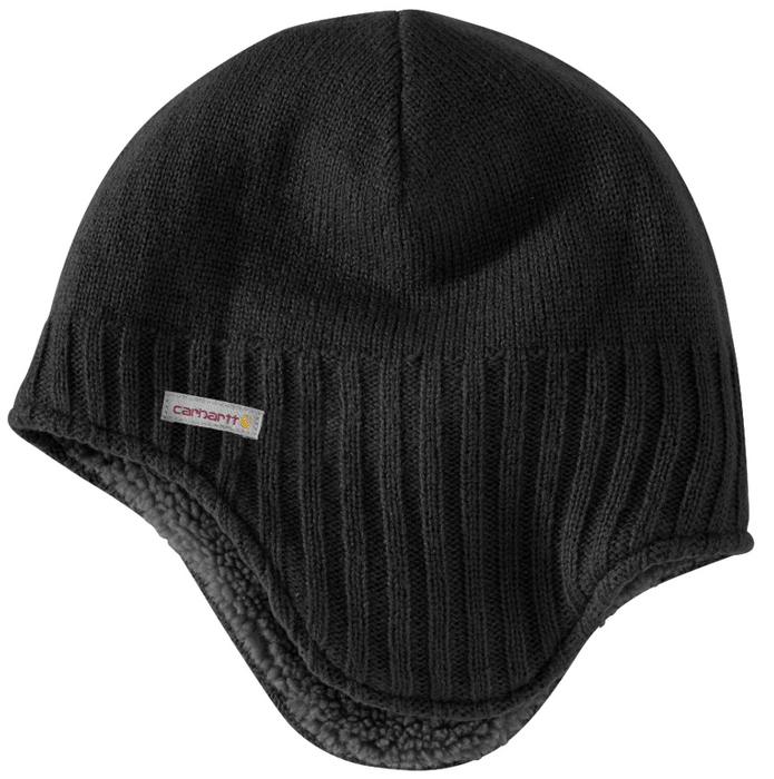 Carhartt Style #106390 Knit Sherpa Lined Earflap Hat - Winter Work Hat