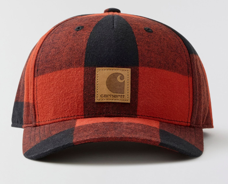 Carhartt 107198 Men's Flannel Cap - 100% Cotton Brushed Flannel with FastDry Technology