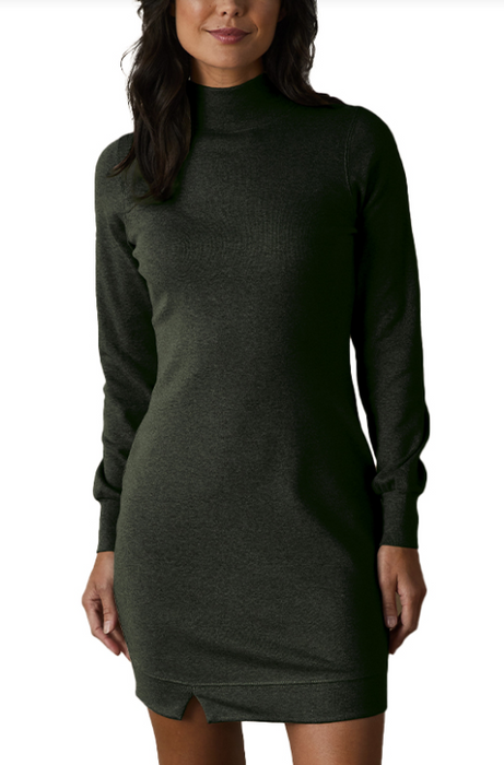 mock neck dress mini Women's Mock Neck Mini Dress - Normal Brand Puremeso Fall Fashion