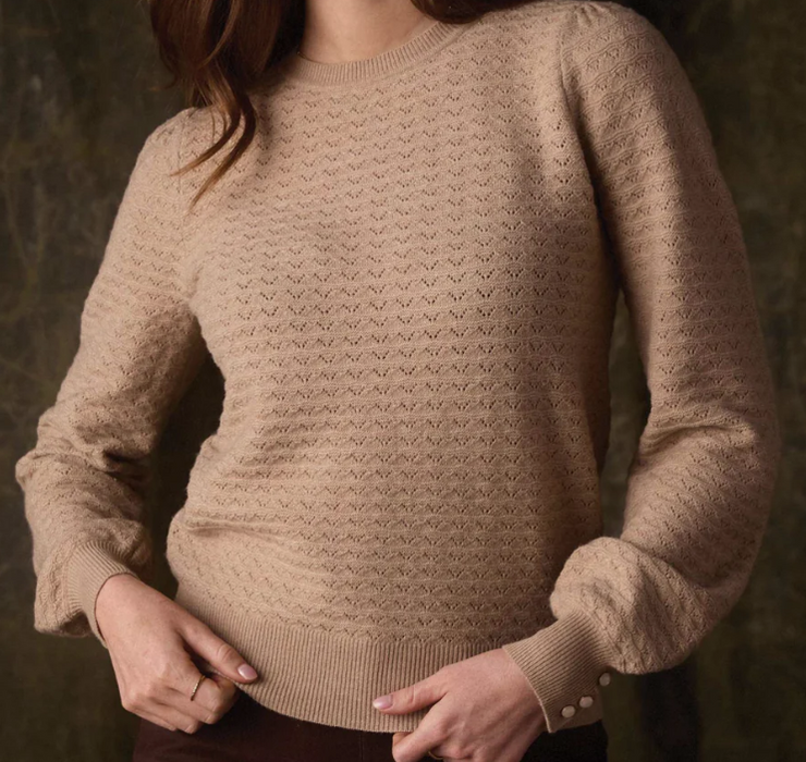 The Normal Brand Olivia Pointelle Crew Sweater - F2SOLVPS