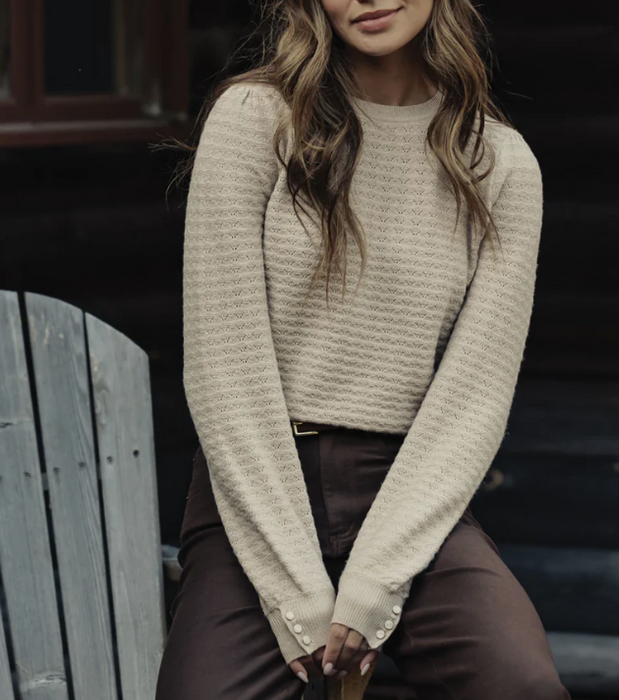 The Normal Brand Olivia Pointelle Crew Sweater - F2SOLVPS