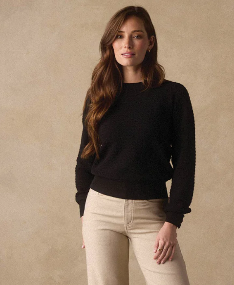 The Normal Brand Olivia Pointelle Crew Sweater - F2SOLVPS