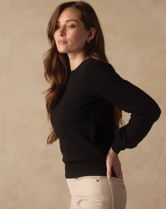 The Normal Brand Olivia Pointelle Crew Sweater - F2SOLVPS