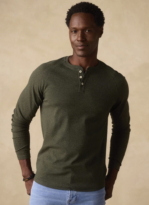 Normal Brand Puremeso Everyday Henley - Men's Classic Comfort Henley Shirt