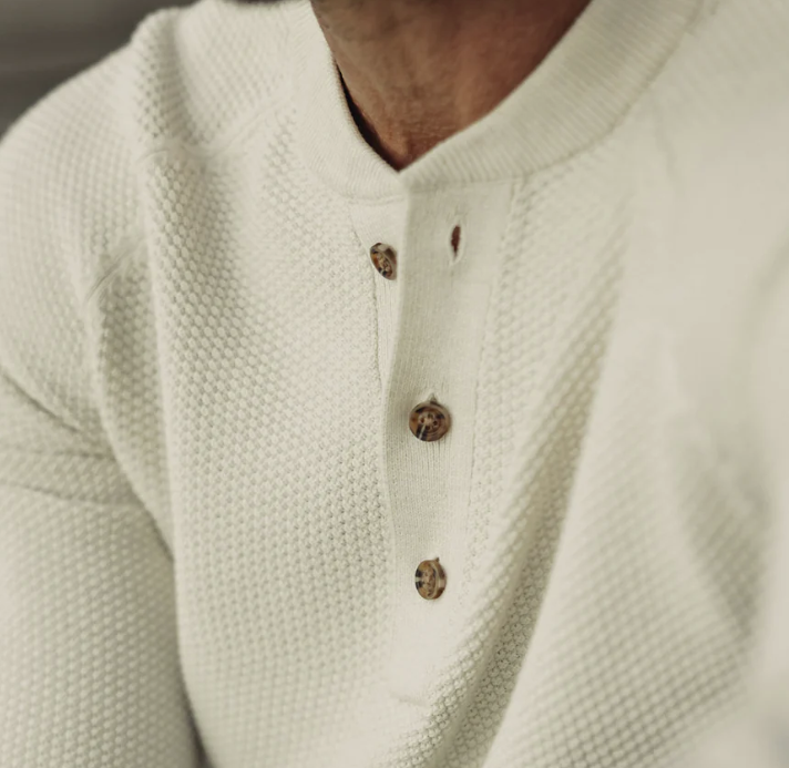 The Normal Brand - COOLMAX® Textured Sweater Henley - F1KCMXSH