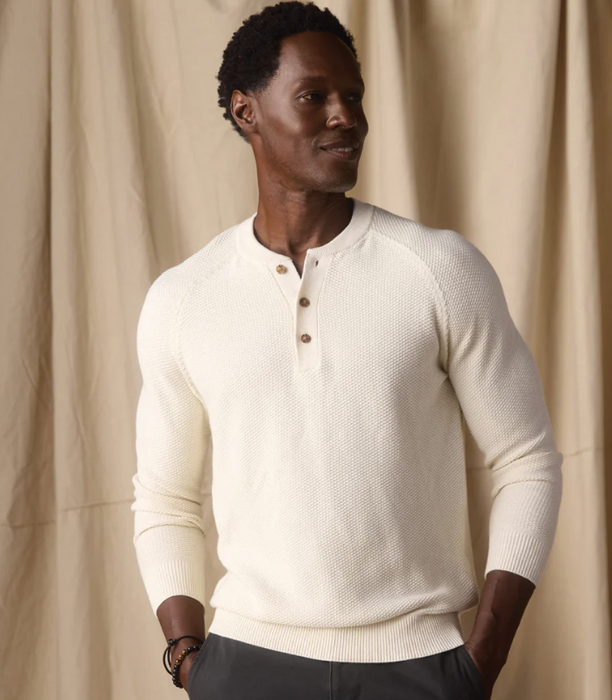 COOLMAX® Textured Henley Sweater | Moisture-Wicking Men's Sweater COOLMAX® Textured Henley Sweater | Moisture-Wicking Men's Sweater