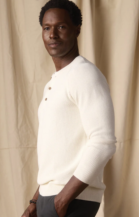 The Normal Brand - COOLMAX® Textured Sweater Henley - F1KCMXSH