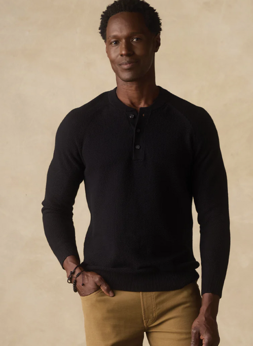 COOLMAX® Textured Henley Sweater | Moisture-Wicking Men's Sweater COOLMAX® Textured Henley Sweater | Moisture-Wicking Men's Sweater