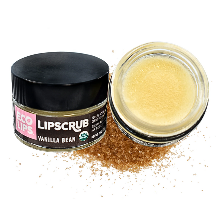 Organic Sugar Lip Scrub - Fair Trade Exfoliating Lip Treatment