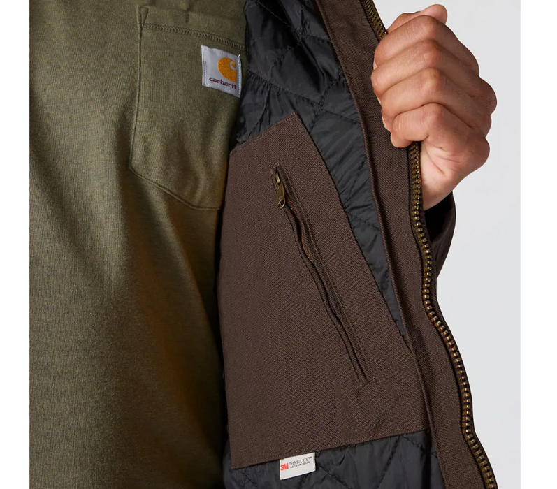 Carhartt Men's Loose Fit Washed Duck Insulated Active Jac J130 - Level 3 Warmth