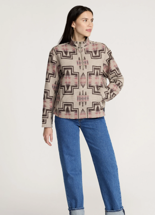Pendleton Women's Harding Cotton Chamois Half-Zip Pullover