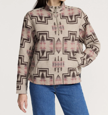 Pendleton Women's Harding Cotton Chamois Half-Zip Pullover