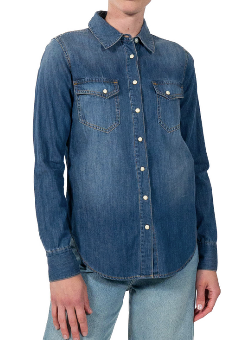 Pendleton Women's Chambray Gambler Shirt - Western Style Long Sleeve - TM502