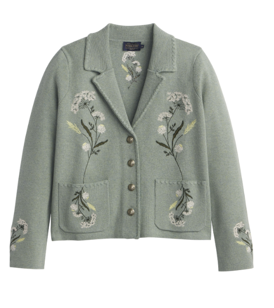 Pendleton Women's Floral Souvenir Cardigan - Botanical Embroidered Western Cardigan