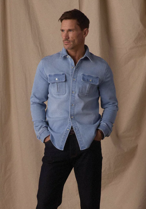 The Normal Brand Comfort Terry Jean Shirt Jacket - S1JCTJSJ
