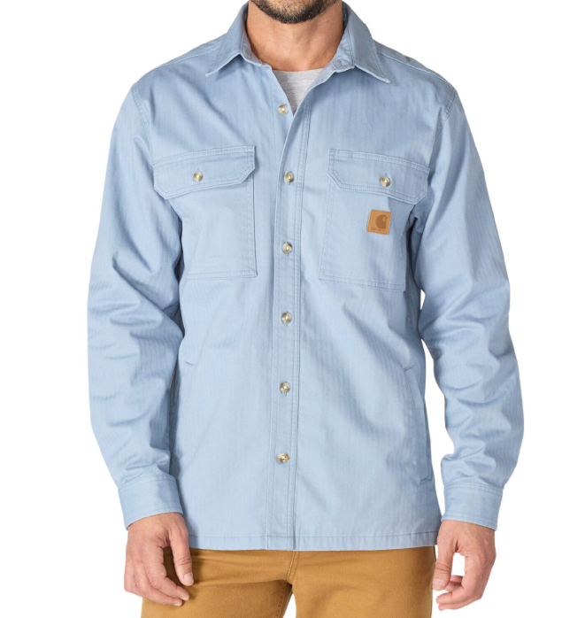 Carhartt Newcastle Herringbone Shirt Jac - Men's Rugged Flex Work Shirt Jacket - 107307