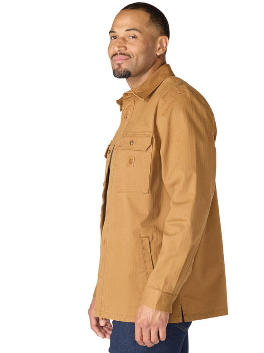 Carhartt Newcastle Herringbone Shirt Jac - Men's Rugged Flex Work Shirt Jacket - 107307