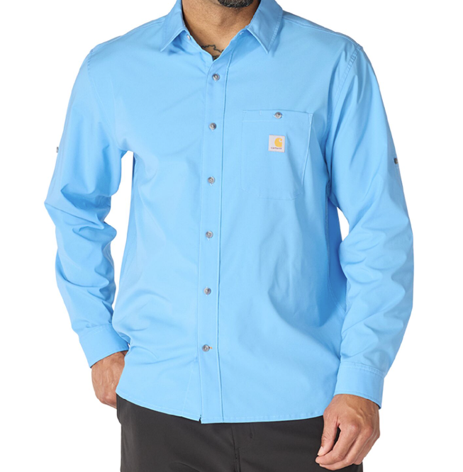Carhartt Force Sun Defender Lightweight Long Sleeve Shirt - UPF 50+ Performance Fishing & Work Shirt