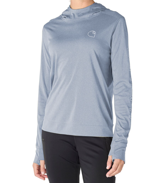 Carhartt Women's Force Sun Defender Long-Sleeve Hooded T-Shirt 106236
