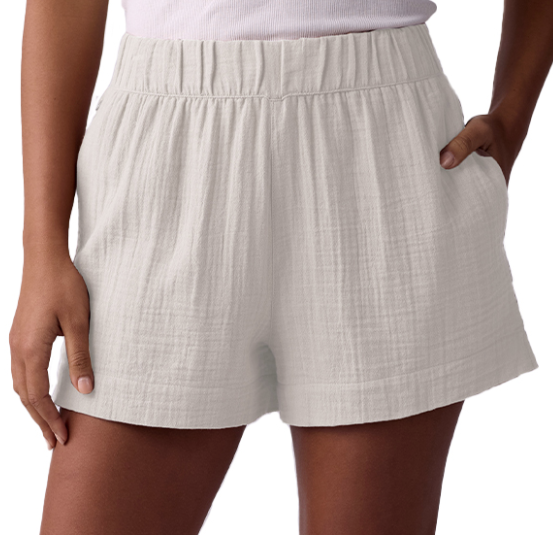 Normal Brand Kalo Weekender Shorts — Relaxed Hi-Rise Cotton Gauze
