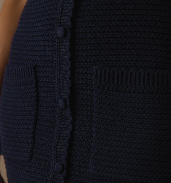 The Normal Brand Quinn Knit Mini Dress — Navy