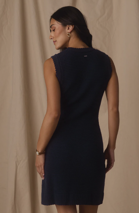 The Normal Brand Quinn Knit Mini Dress — Navy