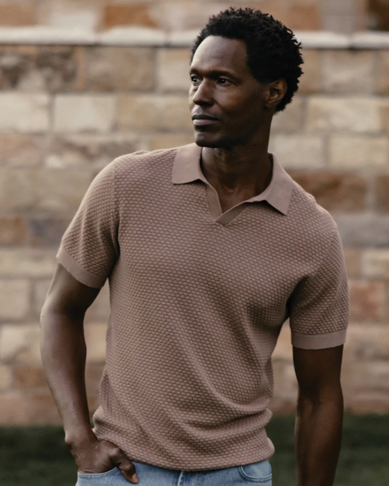 The Normal Brand Robles Knit Jacquard Polo - S1SRKJPL