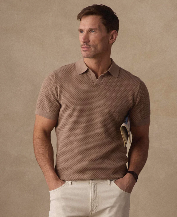 The Normal Brand Robles Knit Jacquard Polo - S1SRKJPL